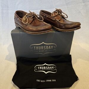 Thursday Boot Co - Mens Leather boat Shoes, Size 8